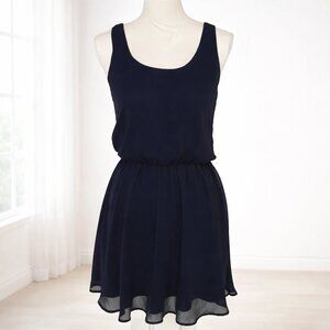 Xhilaration Navy Blue Sleeveless Strappy Back Dress SP